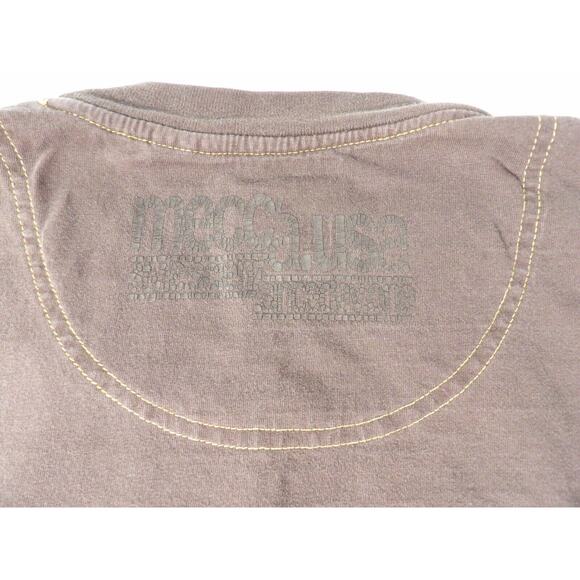 Vtg Mecca USA Style Scienz Scine Day One T Shirt Size XL Brown Y2K Embroidered - Picture 10 of 12